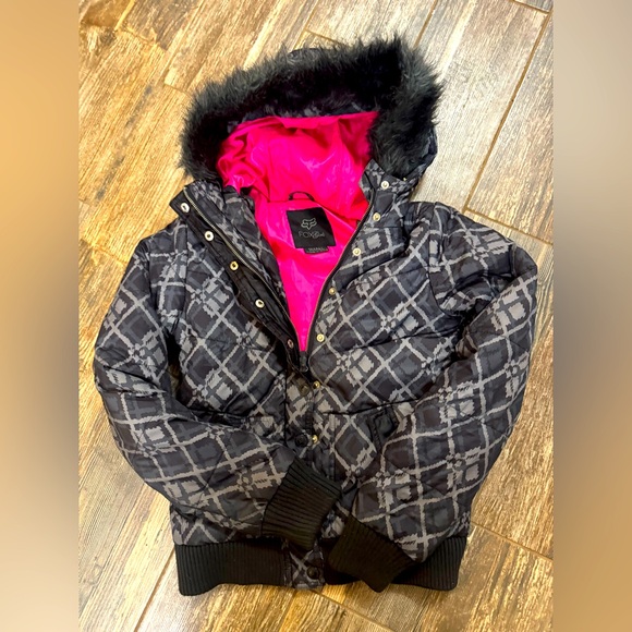 Girls fox racing puffer jacket size large - Picture 1 of 2